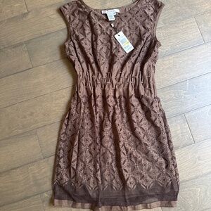 Brown lace dress